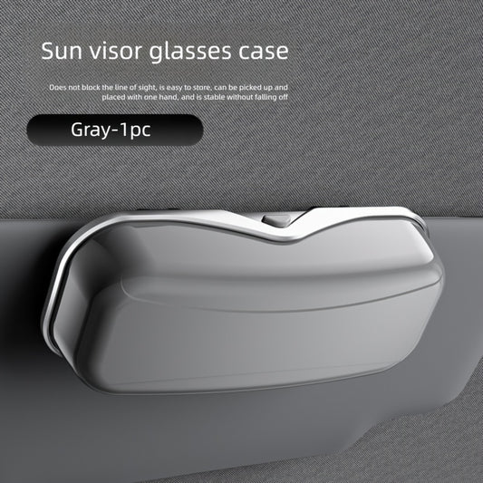 Car Travel Three-Piece Set: Push-Open Eyeglass Case, Universal Storage Case, and Secure Organizer—Complete On-the-Go Storage, Peace of Mind Every Journey(Grey)