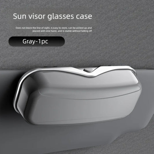 Car Travel Three-Piece Set: Push-Open Eyeglass Case, Universal Storage Case, and Secure Organizer—Complete On-the-Go Storage, Peace of Mind Every Journey(Grey)
