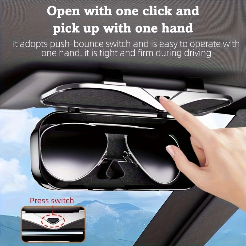Car Travel Three-Piece Set: Push-Open Eyeglass Case, Universal Storage Case, and Secure Organizer—Complete On-the-Go Storage, Peace of Mind Every Journey(Brown) - Image 9