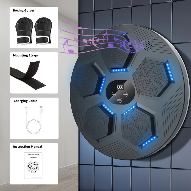 Smart Boxing Training Device: 18 Music Modes + Adaptive System + Minimalist Wall Mount, Creating a Professional-Grade Immersive Home Fitness Experience - Image 3
