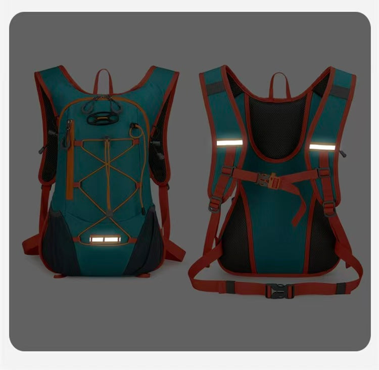 Drak bule Large-Capacity Storage Backpack, featuring a main compartment with multiple organized pockets for efficient item arrangement. Ideal for daily commuting and short trips, offering practical and convenient storage solutions. - Image 7