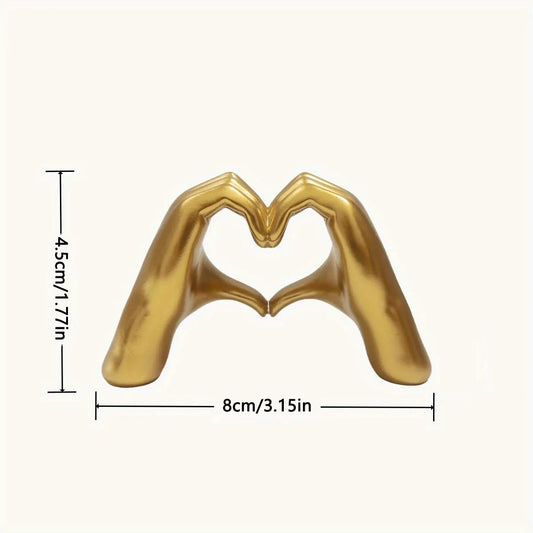 GOLD Elegant Heart-shaped Sculpture: Pure lines capture love, accompanying you in writing tender everyday moments. - Image 3