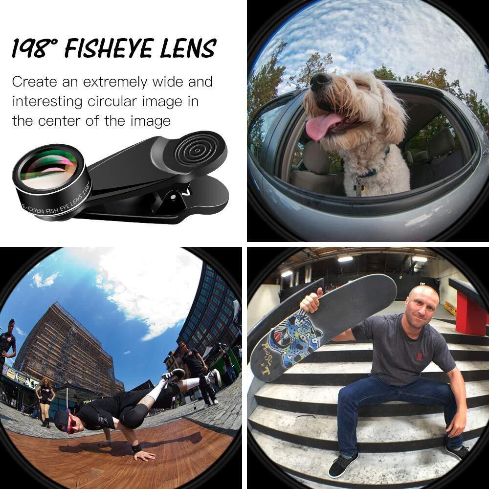 15-in-1 kit with multiple special effects functions, compatible with iPhone and Android smartphones. Includes: 198 fisheye, 0.63x wide angle, 15x macro, 2x telephoto, CPL polarizer, kaleidoscope lens, star filter, mist filter, radial filter - Image 7