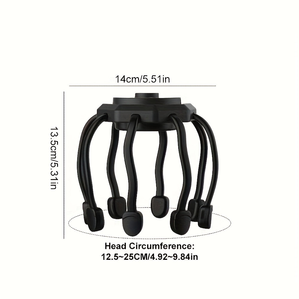 8-Claw Full-Coverage Smart Massager: Human-like Kneading, Immersive Head Relaxation BLACK - Image 8