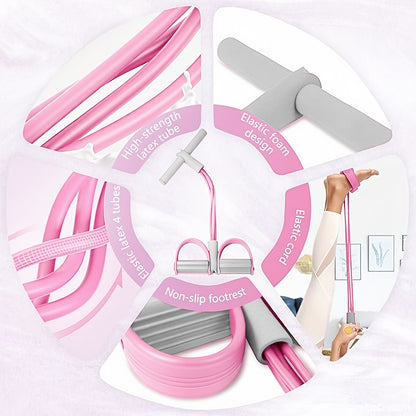 Resistance Band Exerciser: Full-Body Workout, Easy Toning(PINK) - Image 3