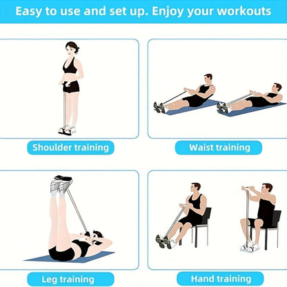 Resistance Band Exerciser: Full-Body Workout, Easy Toning(SKY BLUE) - Image 3