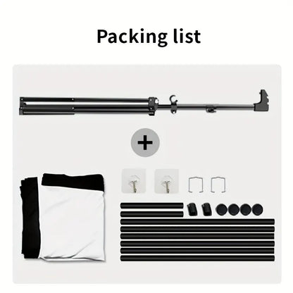 120in Portable and mobile projection screen with tripod stand, 16:9 HD format, suitable for home theater and indoor wall mounting. Made of polyester fabric, easy to set up and use. Ideal for office presentations and home entertainment, ready to use right  - Image 8