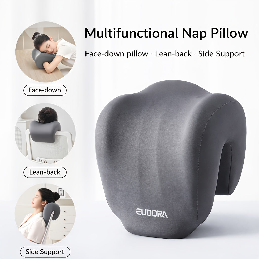 Ergonomic Multi-functional Nap Pillow - Desk Rest Pillow with Neck/Side Support, Memory Foam Cushion for Office, Home & Travel(BLACK) - Image 3