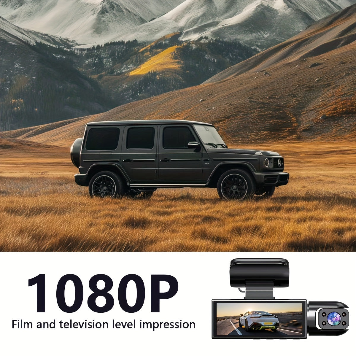 Super Memory Triple Cam Dash Cam! 32GB storage + 1080P HD triple lens, 170° panoramic coverage of front, cabin, and rear, 24/7 protection for your safe journey. - Image 6
