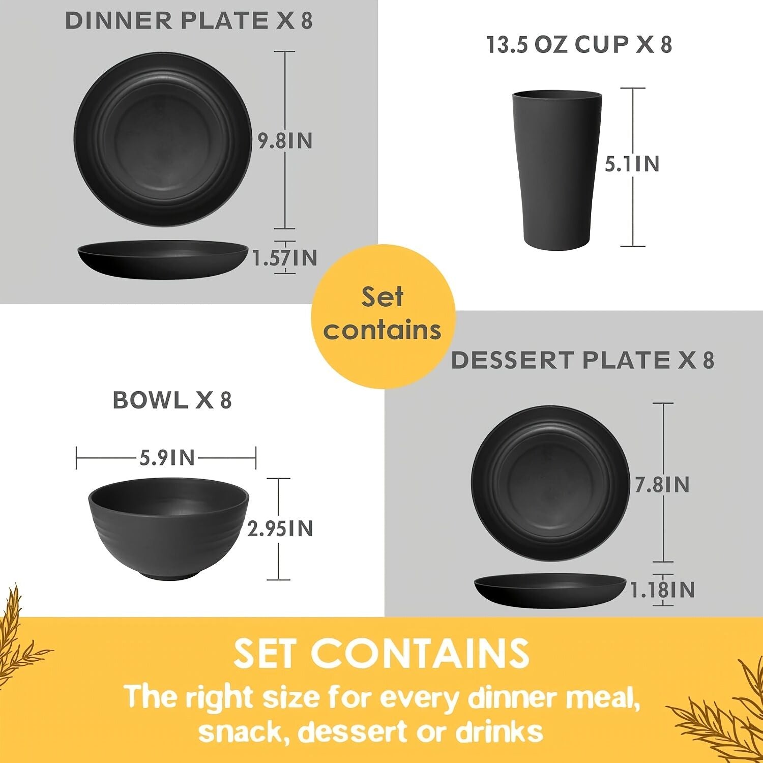 Eco-Friendly Wheat Straw Dinnerware: Stackable Design with Natural Texture, Illuminating the Sustainable Aesthetics of Every Meal - Image 5