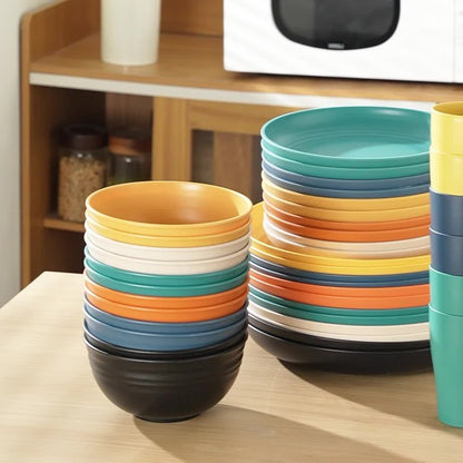 Eco-Friendly Wheat Straw Dinnerware: Stackable Design with Natural Texture, Illuminating the Sustainable Aesthetics of Every Meal - Image 8