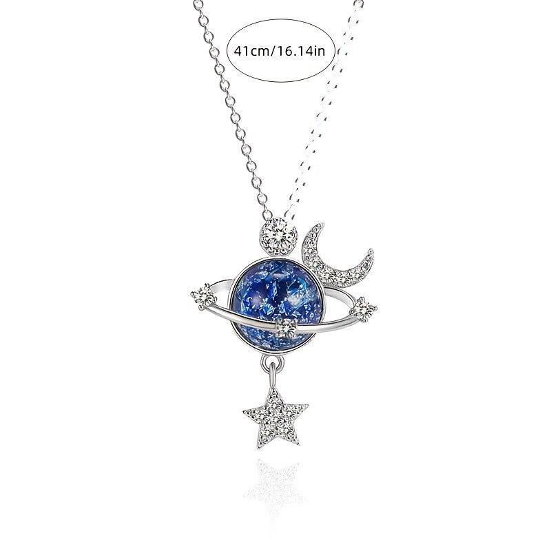 **“Whispers of Stars” — Galaxy Collarbone Chain, Gifting You a Corner of a Private Universe** - Image 2