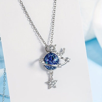 **“Whispers of Stars” — Galaxy Collarbone Chain, Gifting You a Corner of a Private Universe** - Image 3