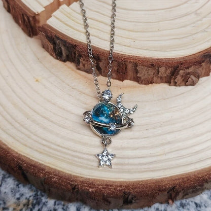 **“Whispers of Stars” — Galaxy Collarbone Chain, Gifting You a Corner of a Private Universe** - Image 4