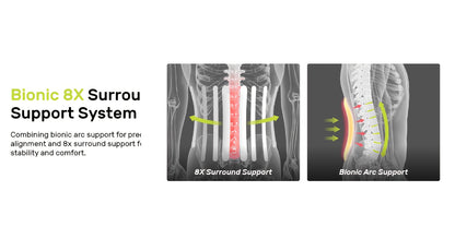 Lumbar Support Belt, featuring 8X Enhanced Lumbar Support, designed with a 3D massage pad, unisex back support strap, breathable and adjustable shoulder straps, available in green.（Size L） - Image 8