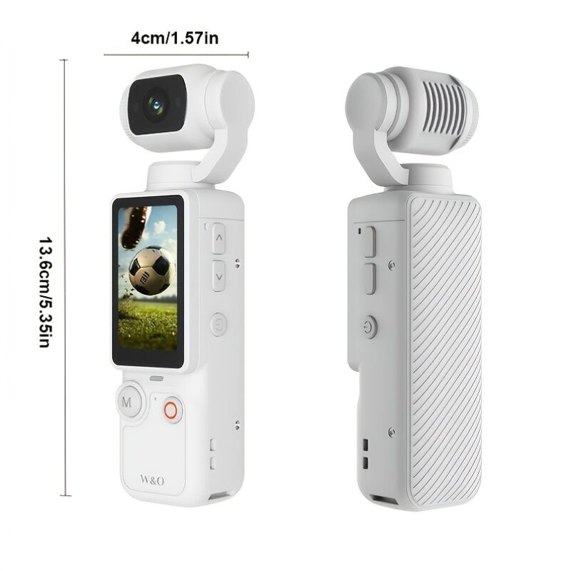 WHITE**4K HD 180° Rotating Anti-Shake Action Camera｜1.9-Inch Screen + 2000mAh Battery, Compact & Portable Vlogging & Travel Companion — Streamlined Design, Durable, Ideal for Content Creators & Holiday Gifting** - Image 9