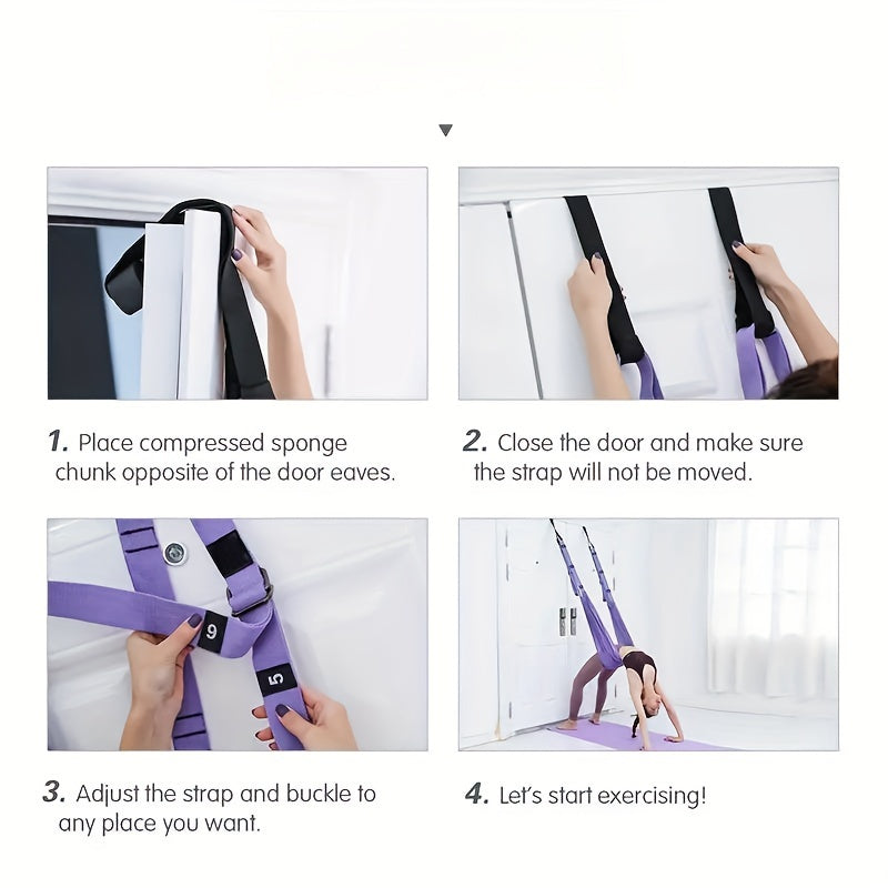 Hanging Fitness Resistance Band: 4-Step Installation, Full-Body Stretching & Strength Training at Home(PINK) - Image 6
