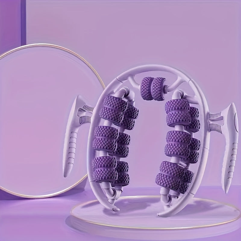 Pink 3D Water-Drop & 26-Wheel Yoga Massage Roller: Deep Muscle Relaxation and Body Shaping in One Portable Tool - Image 6
