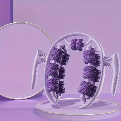 Pink 3D Water-Drop & 26-Wheel Yoga Massage Roller: Deep Muscle Relaxation and Body Shaping in One Portable Tool - Image 6