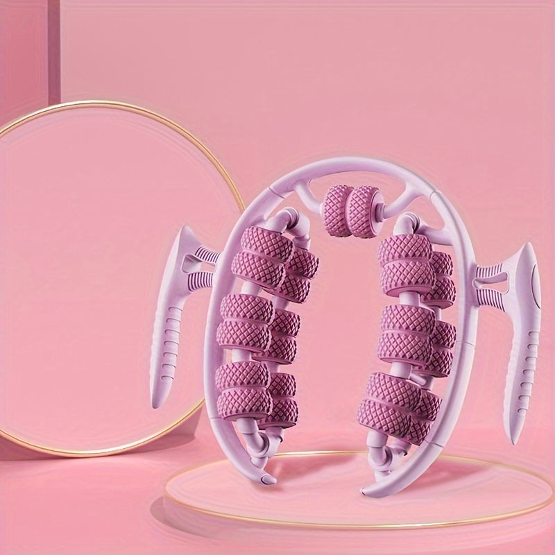 Purple 3D Water-Drop & 26-Wheel Yoga Massage Roller: Deep Muscle Relaxation and Body Shaping in One Portable Tool - Image 5