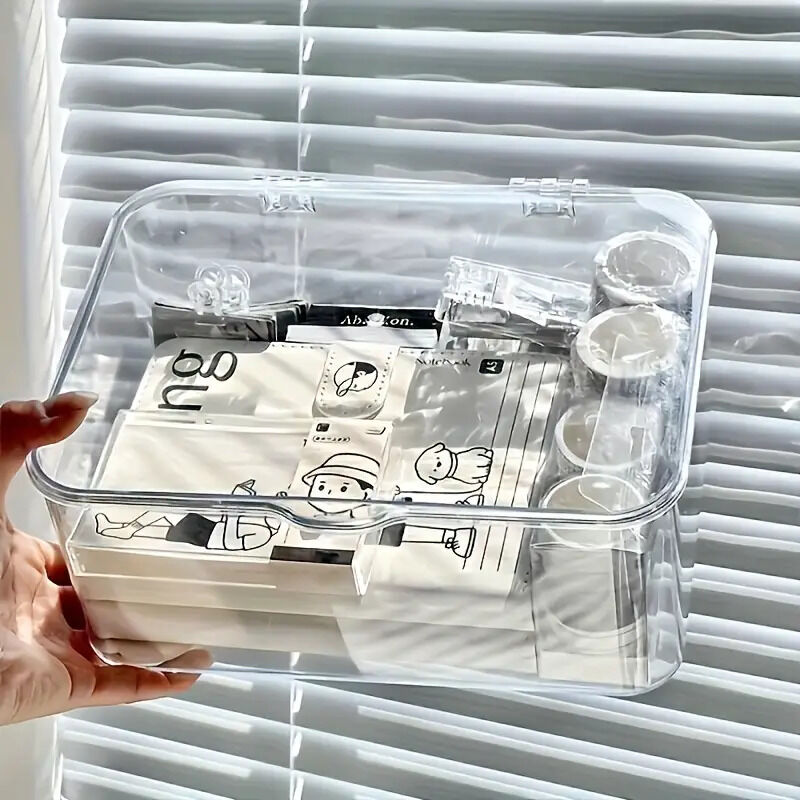 Acrylic Storage Box with Flip-Top Lid | Dustproof, Odor-Resistant, Transparent, Space-Saving, Modern Style, Ideal for Home Organization - Image 2