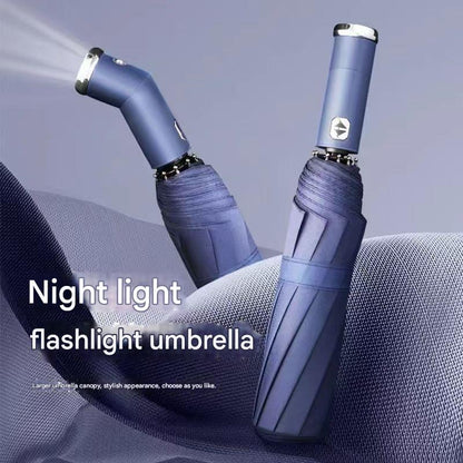 Blue Reinforced Black Coating Umbrella, featuring a 10-rib black steel frame for durability, approximately 106cm in diameter, lightweight and portable. Combines lotus-effect water repellency with strong UV protection, an ideal companion for 1–2 people on  - Image 8