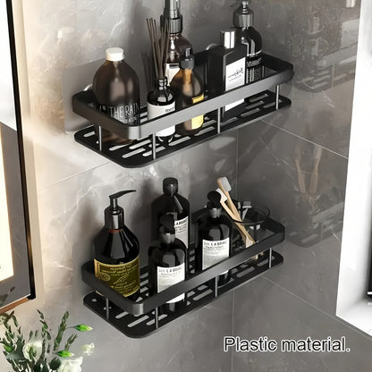 Wall-Mounted Shower Caddy: Large-Capacity, No-Drill Floating Shelf for Bathroom & Kitchen - Space-Saving & Easy to Install - Image 7