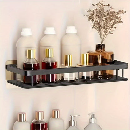 Wall-Mounted Shower Caddy: Large-Capacity, No-Drill Floating Shelf for Bathroom & Kitchen - Space-Saving & Easy to Install - Image 8