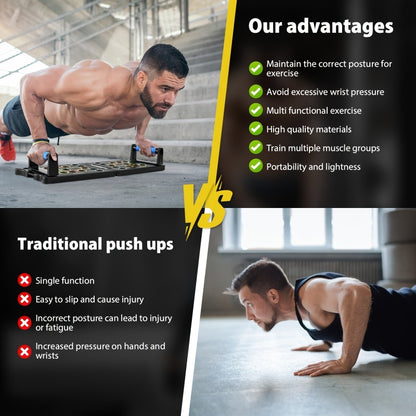 Multifunctional Folding Push-up Board, Home Fitness Push-up Stands, Versatile Home Exercise Equipment. It helps exercise and strengthen shoulders, chest, back, and triceps, improving overall fitness. - Image 5