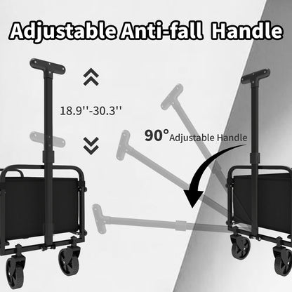 Foldable Shopping Cart, made of 600D waterproof Oxford fabric, equipped with all-terrain silent wheels. Suitable for beach/groceries/garden/shopping trips. A portable shopping cart with strong load-bearing capacity. - Image 4