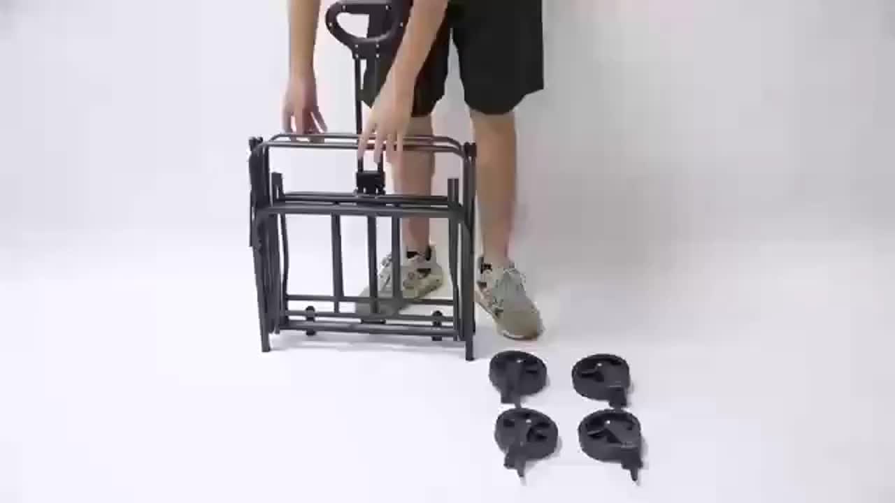 Foldable Shopping Cart, made of 600D waterproof Oxford fabric, equipped with all-terrain silent wheels. Suitable for beach/groceries/garden/shopping trips. A portable shopping cart with strong load-bearing capacity. - Image 8