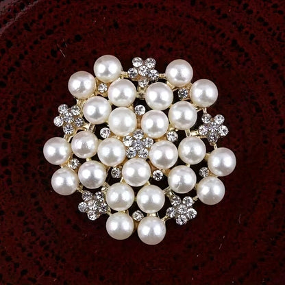 Elegant Women's Pearl Brooch, Floral Crystal and Pearl Brooch for Women's Dance Party Wedding Bride Fashion Jewelry - Image 6