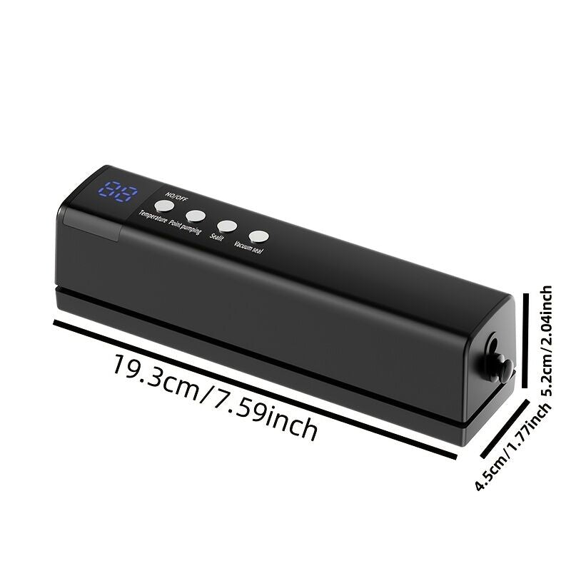 **1pc black Portable Wireless Vacuum Sealer｜USB Charging Compact Design, One-Touch Sealing for Long-Lasting Freshness, Ideal for Home & Outdoor Use** - Image 6