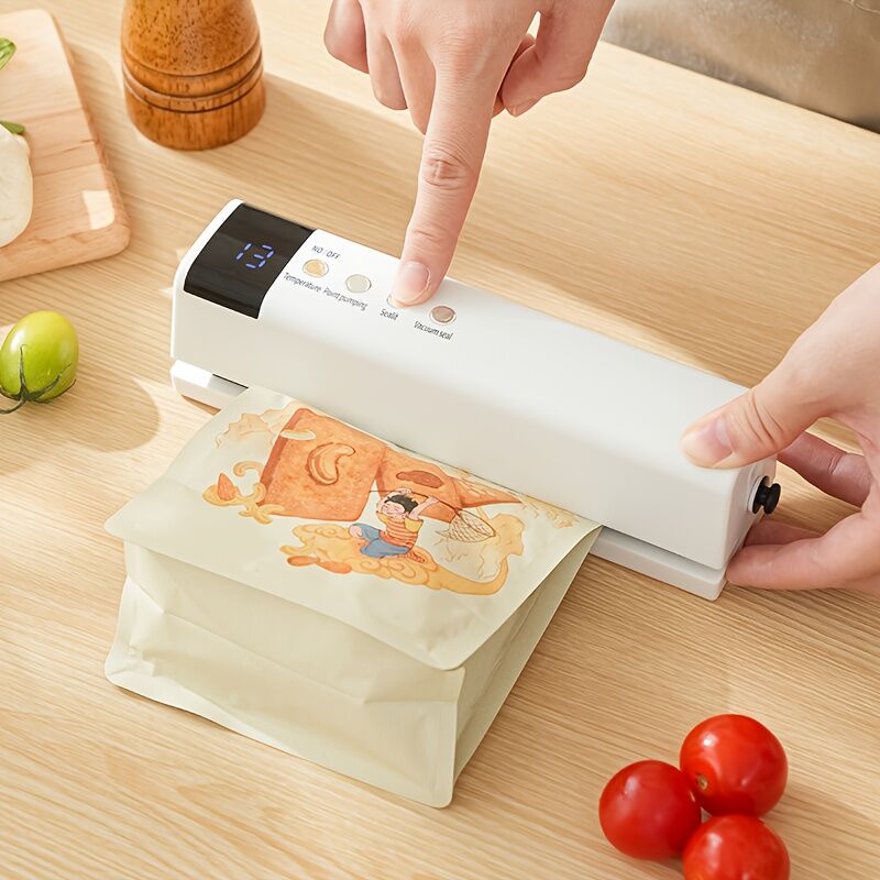 **1pc black Portable Wireless Vacuum Sealer｜USB Charging Compact Design, One-Touch Sealing for Long-Lasting Freshness, Ideal for Home & Outdoor Use** - Image 9