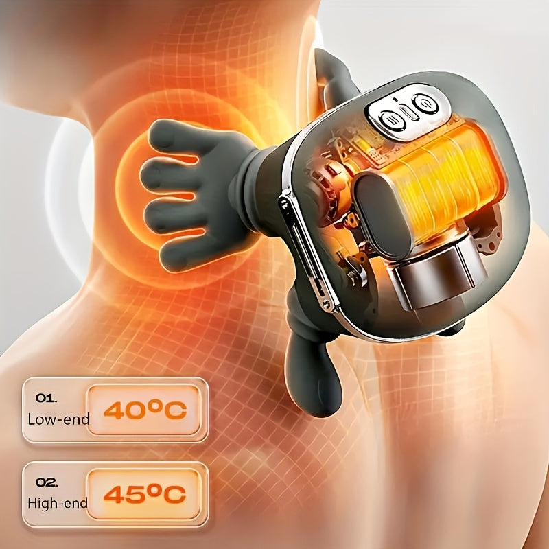 New Heating Massage Gun 1kg Lightweight Design Palm Warm Compress Multi Dimensional Massage Experience Say Goodbye to Single Vibration and Heavy Feel of Old Model - Image 9