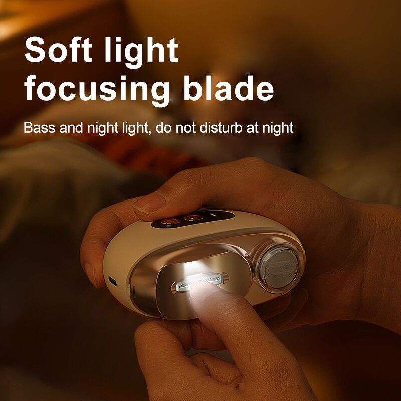 Smart Electric Nail Clipper 2-in-1 Polishing & Grooming Tool, USB Rechargeable, 500mAh Li-Polymer Battery. Features Anti-Cut Protection, Grinding, and Illumination. Suitable for Nail Trimming, Filing, Polishing, and Shaping. （white) - Image 3