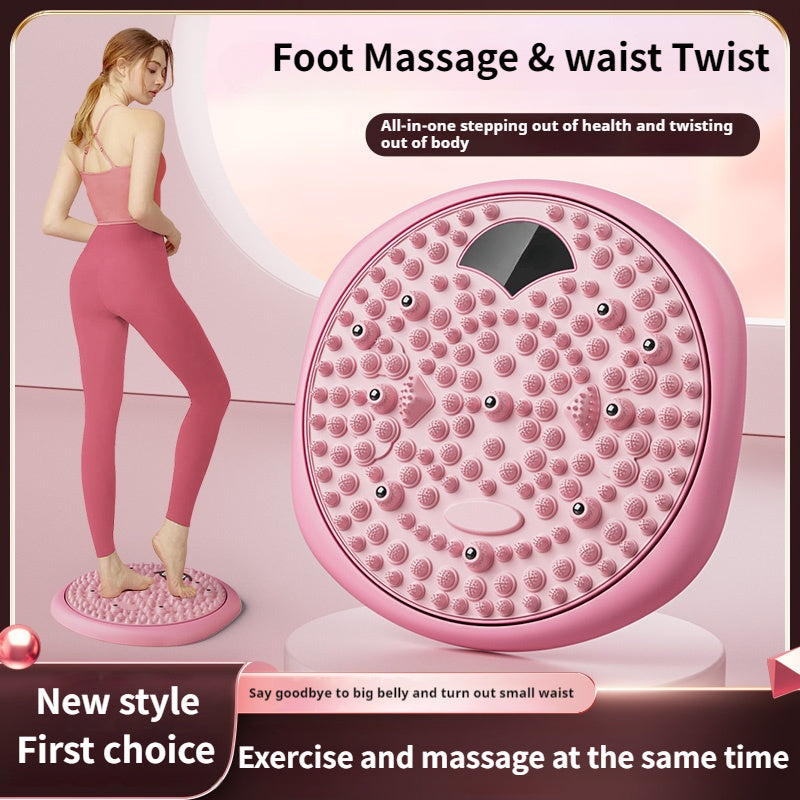 Magnetic Foot Massage & Waist Twisting Disc｜Home Body-Shaping Fitness Equipment, Silent Anti-Slip Dual-Function, Promotes Circulation & Improves Sleep（pink） - Image 2