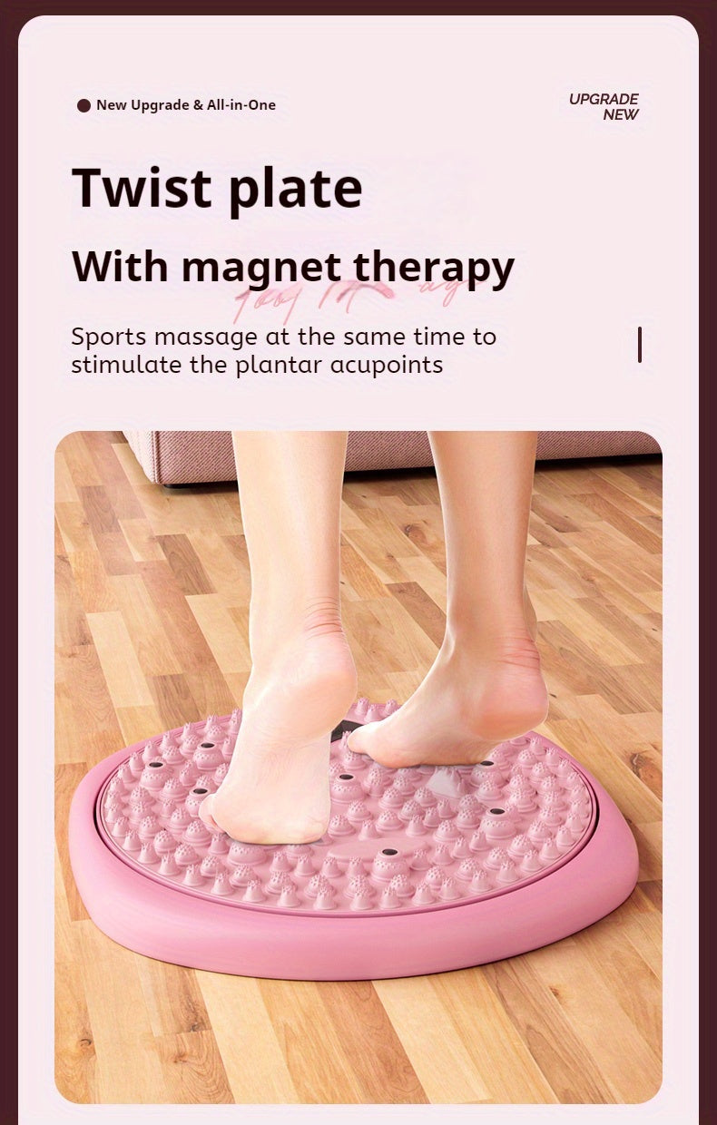 Magnetic Foot Massage & Waist Twisting Disc｜Home Body-Shaping Fitness Equipment, Silent Anti-Slip Dual-Function, Promotes Circulation & Improves Sleep（pink） - Image 6