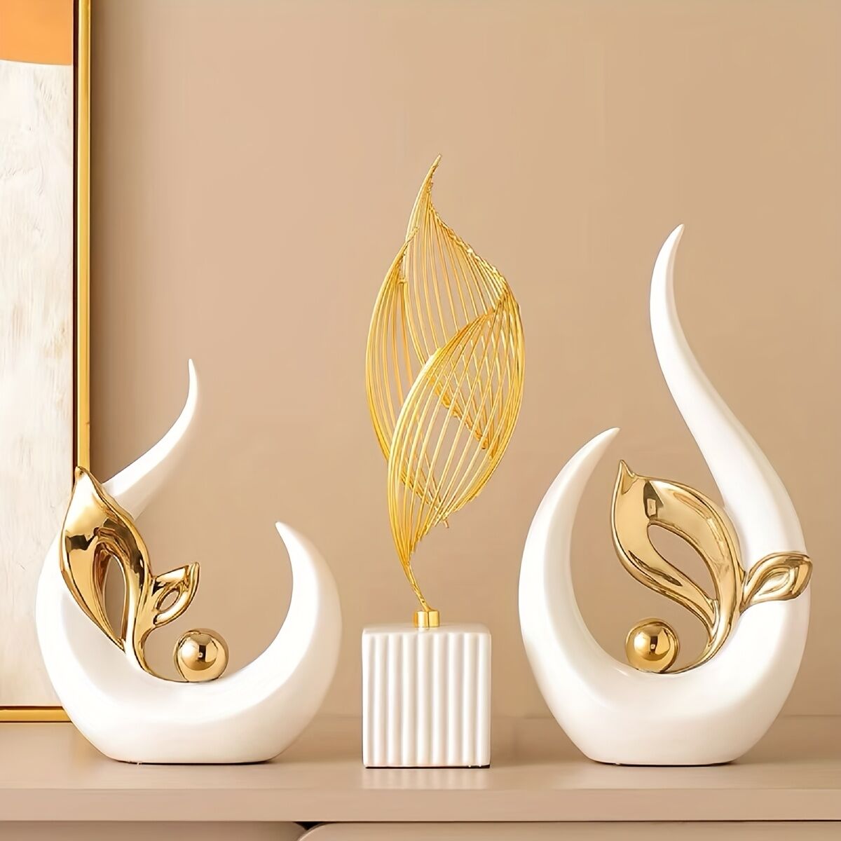 Platinum Ceramic "New Life" Sculpture: Symbolizing growth through the form of a sprouting seed, inspiring upward progress step by step. - Image 6