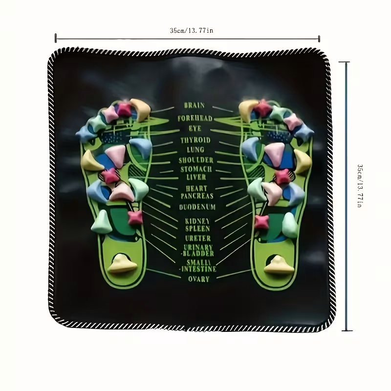 1 piece of colored stone foot acupoint massage pad - Relaxation massage pad, foot therapy relaxation, no power supply foot massager - Image 3