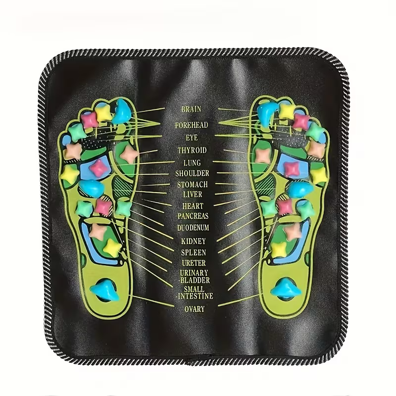 1 piece of colored stone foot acupoint massage pad - Relaxation massage pad, foot therapy relaxation, no power supply foot massager - Image 5