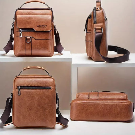 Men's retro crossbody Bag (brown) : High quality with multiple compartments, practical and versatile. It is the top choice for Father's Day, Valentine's Day and Christmas gifts - Image 2