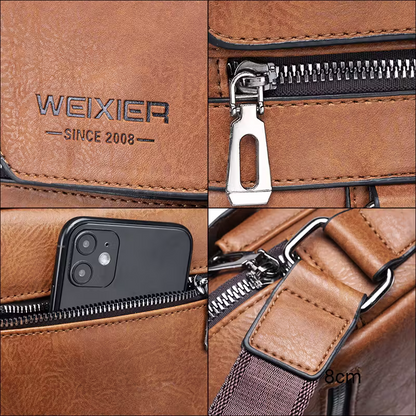 Men's retro crossbody Bag (brown) : High quality with multiple compartments, practical and versatile. It is the top choice for Father's Day, Valentine's Day and Christmas gifts - Image 3