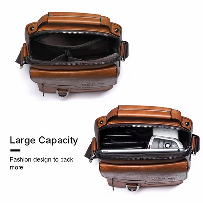 Men's retro crossbody Bag (brown) : High quality with multiple compartments, practical and versatile. It is the top choice for Father's Day, Valentine's Day and Christmas gifts - Image 5
