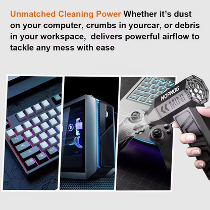 Car wireless snow blower: 130,000 RPM high-speed turbine, 4 adjustable wind speeds, Type-C charging dust removal pneumatic tool, suitable for cleaning both inside and outside the vehicle, snow removal, and crevice dust removal - Image 5