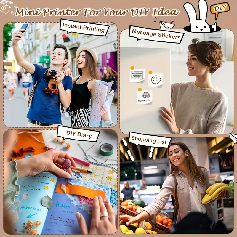 Wireless Portable Mini Thermal Printer | Multi-Scenario Printing Kit supports photos, labels, and to-do lists. Perfect for both gifting and personal use. - Image 6