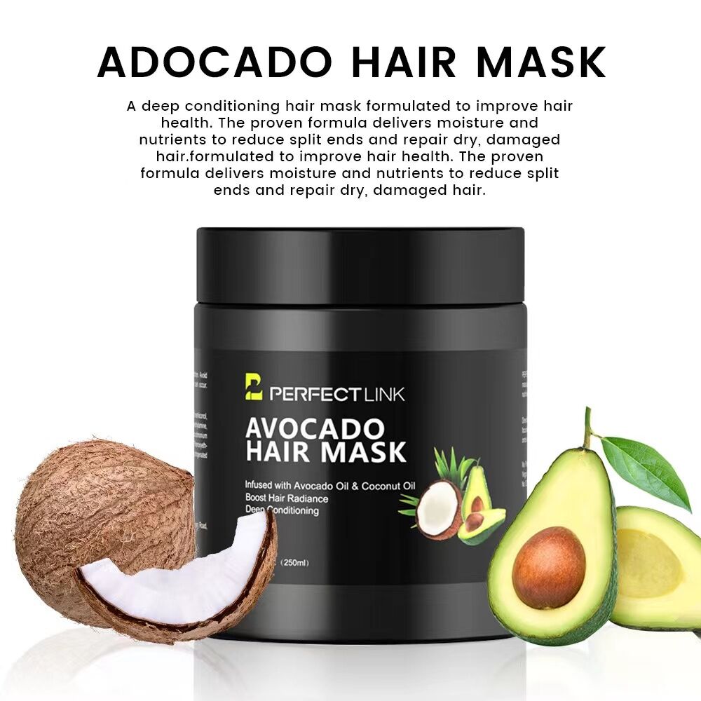 250ml Avocado & Coconut Oil Nourishing Hair Mask: Deeply moisturizing and nourishing, radiating natural radiance, smooth and non-frizzy - Image 5