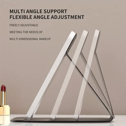 LED folding makeup mirror with light, portable travel beauty mirror with light, three-color adjustable light, touch screen, rechargeable - Image 5