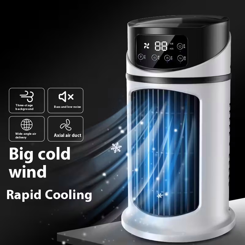 USB portable air conditioner humidifier - 6-speed adjustment, ultra-quiet 25 decibels, mini air conditioner for home, office and dormitory, 6-hour timer, festival gift, suitable for use in home, office and dormitory - Image 3