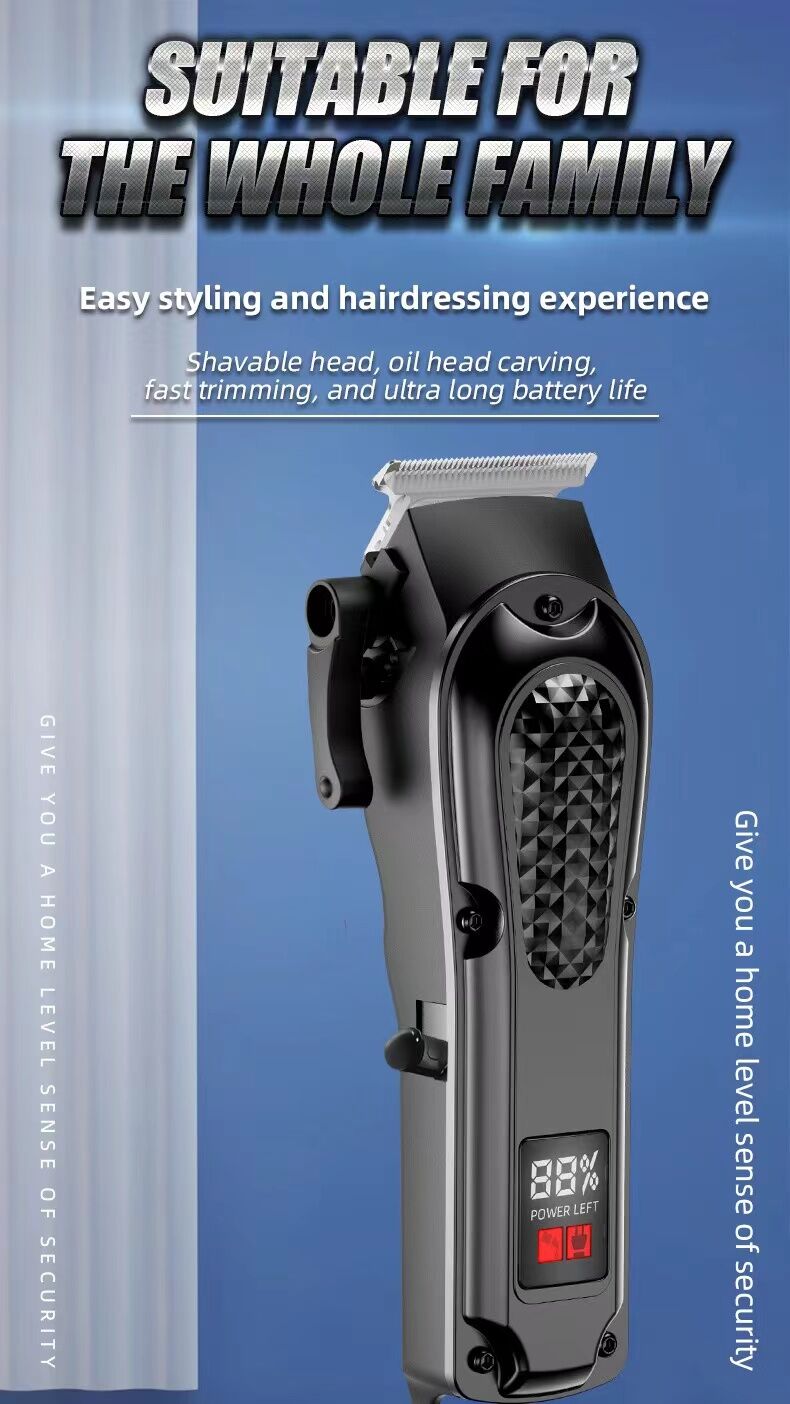 electric hair clipper two-piece set features a trendy and convenient design to meet the needs of family haircuts.   It is safe and easy to operate, providing powerful and precise trimming for styling, beard and sideburns care.   It can easily create an el - Image 5